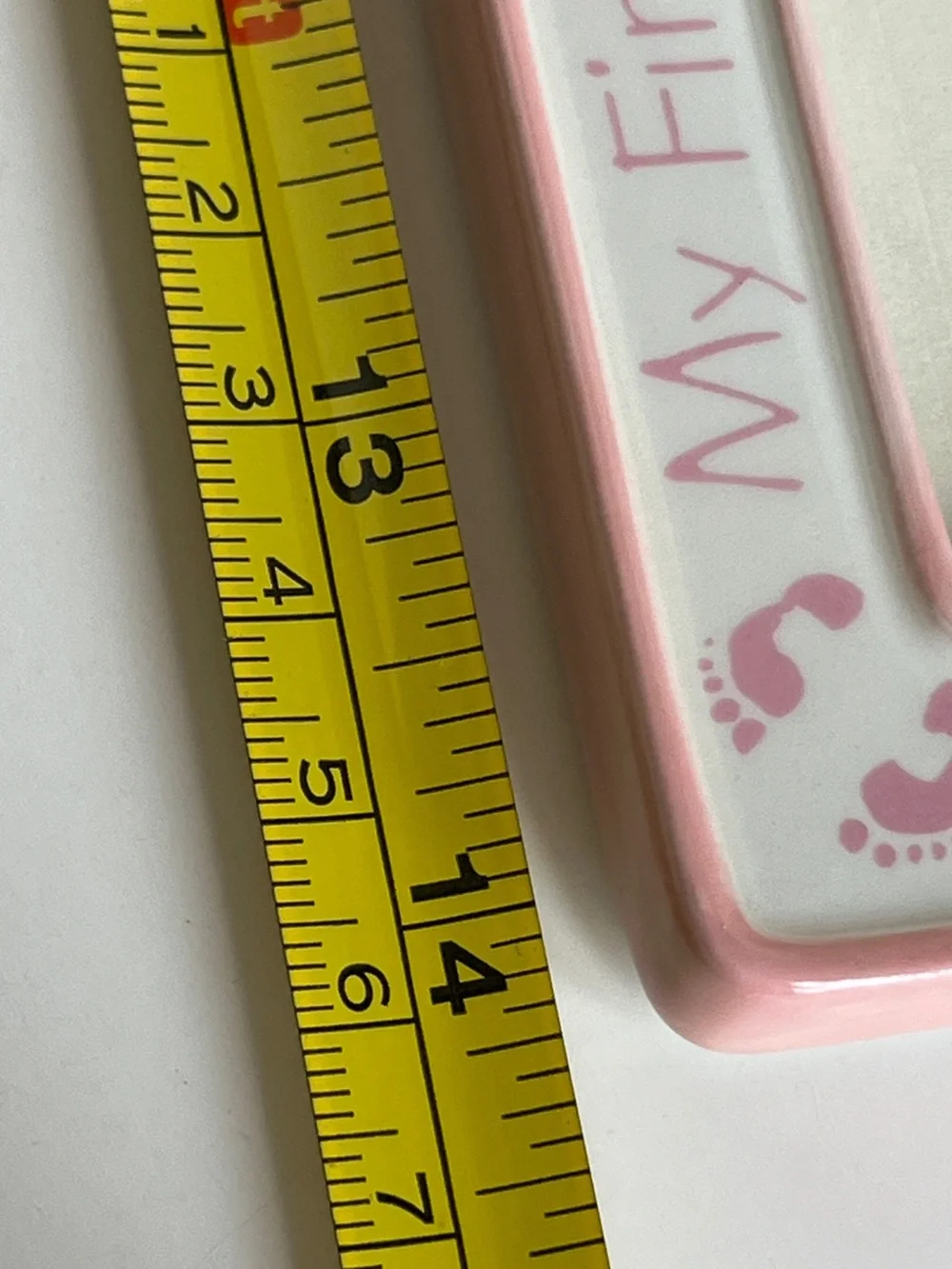 My First Handprint & Footprint Pink Hanging Photo Frame